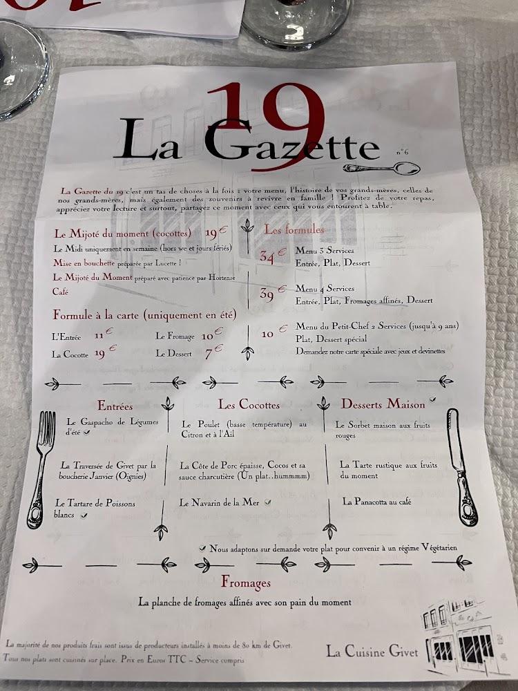 La Cuisine du 19 - Menu Image 3